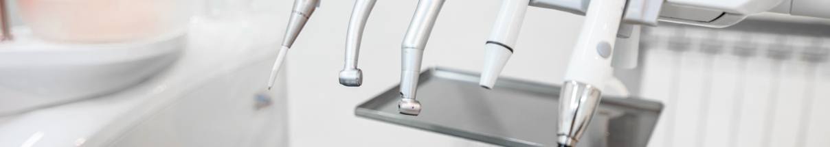 Tips of various dental instruments