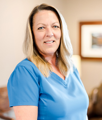 Front desk dental team member Rachel